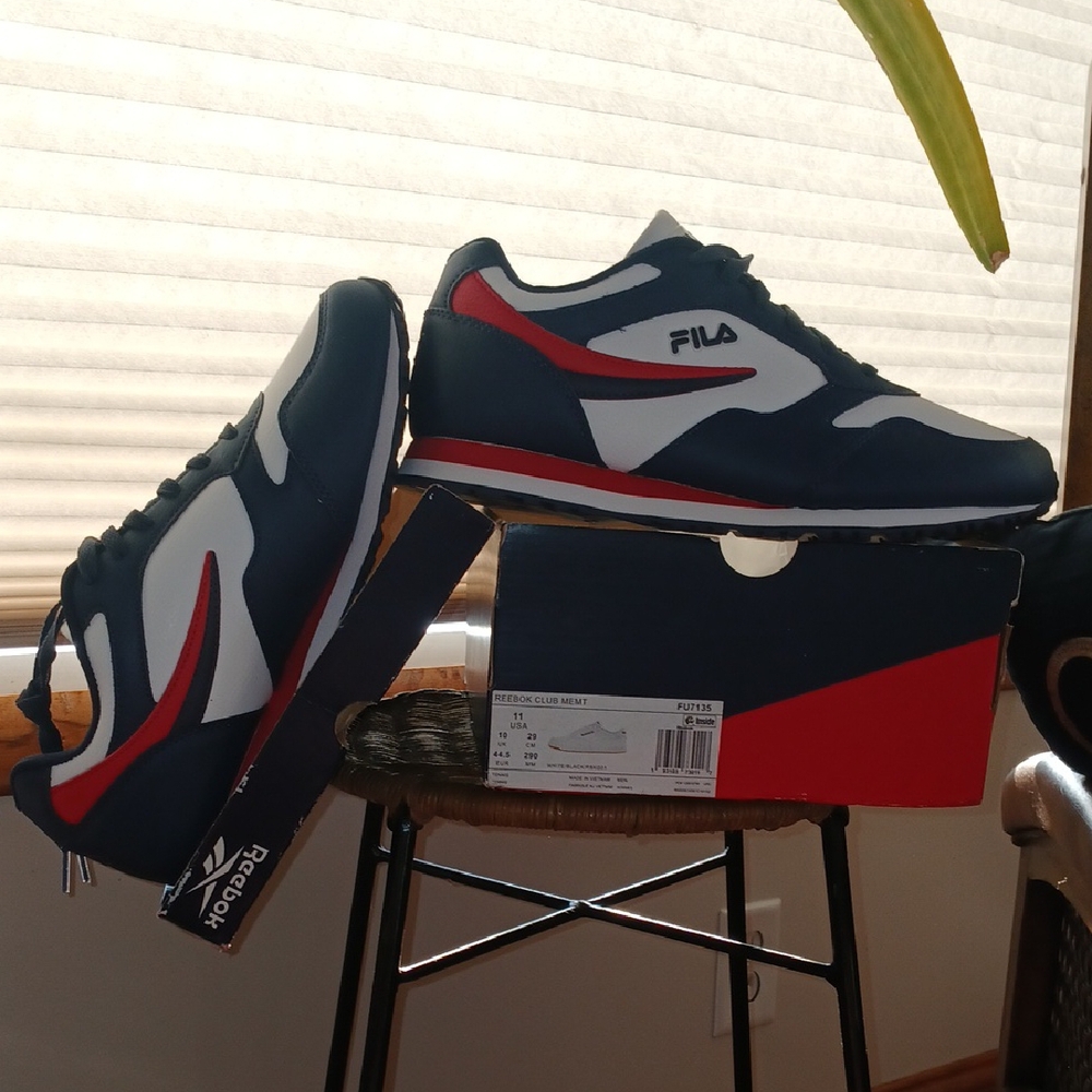Fila Blue and Red Retro Sneakers
